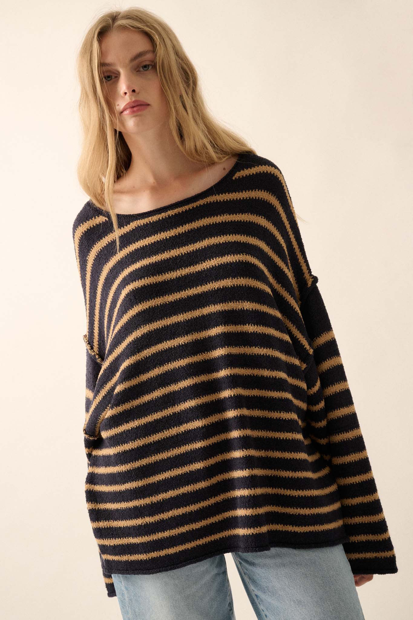 Stripe Hype Oversized Striped Sweater