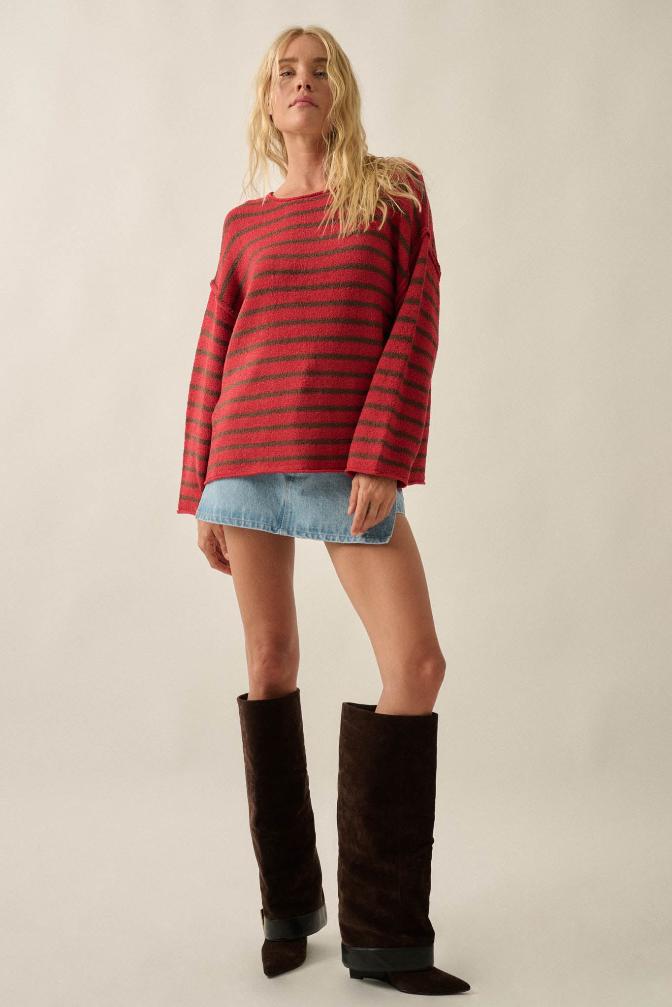 Stripe Hype Oversized Striped Sweater