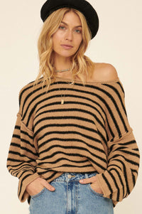 Stripe Hype Oversized Striped Sweater - ShopPromesa