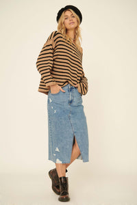 Stripe Hype Oversized Striped Sweater - ShopPromesa