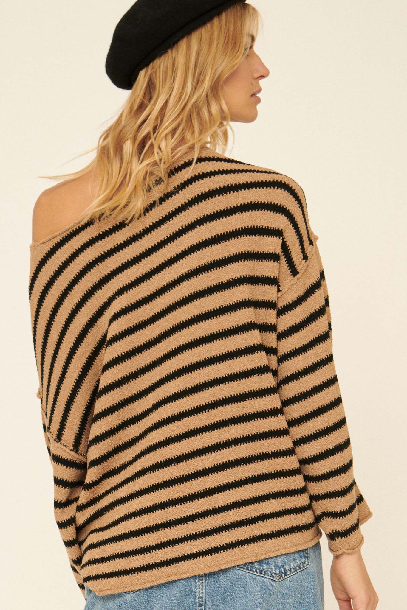 Stripe Hype Oversized Striped Sweater - ShopPromesa