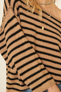 Stripe Hype Oversized Striped Sweater - ShopPromesa