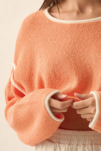 Cuddle Party Cropped Exposed-Seam Sweater - ShopPromesa