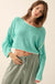 Cuddle Party Cropped Exposed-Seam Sweater