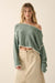 Cuddle Party Cropped Exposed-Seam Sweater