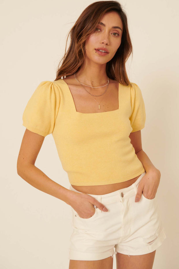 Better Than Ever Lattice-Back Cropped Sweater