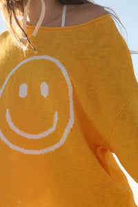 Smile a While Smiley Face Graphic Sweater - ShopPromesa