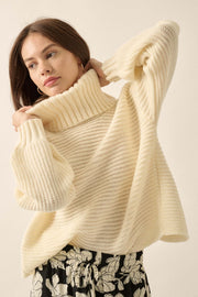 Back to You Surplice-Back Turtleneck Sweater - ShopPromesa