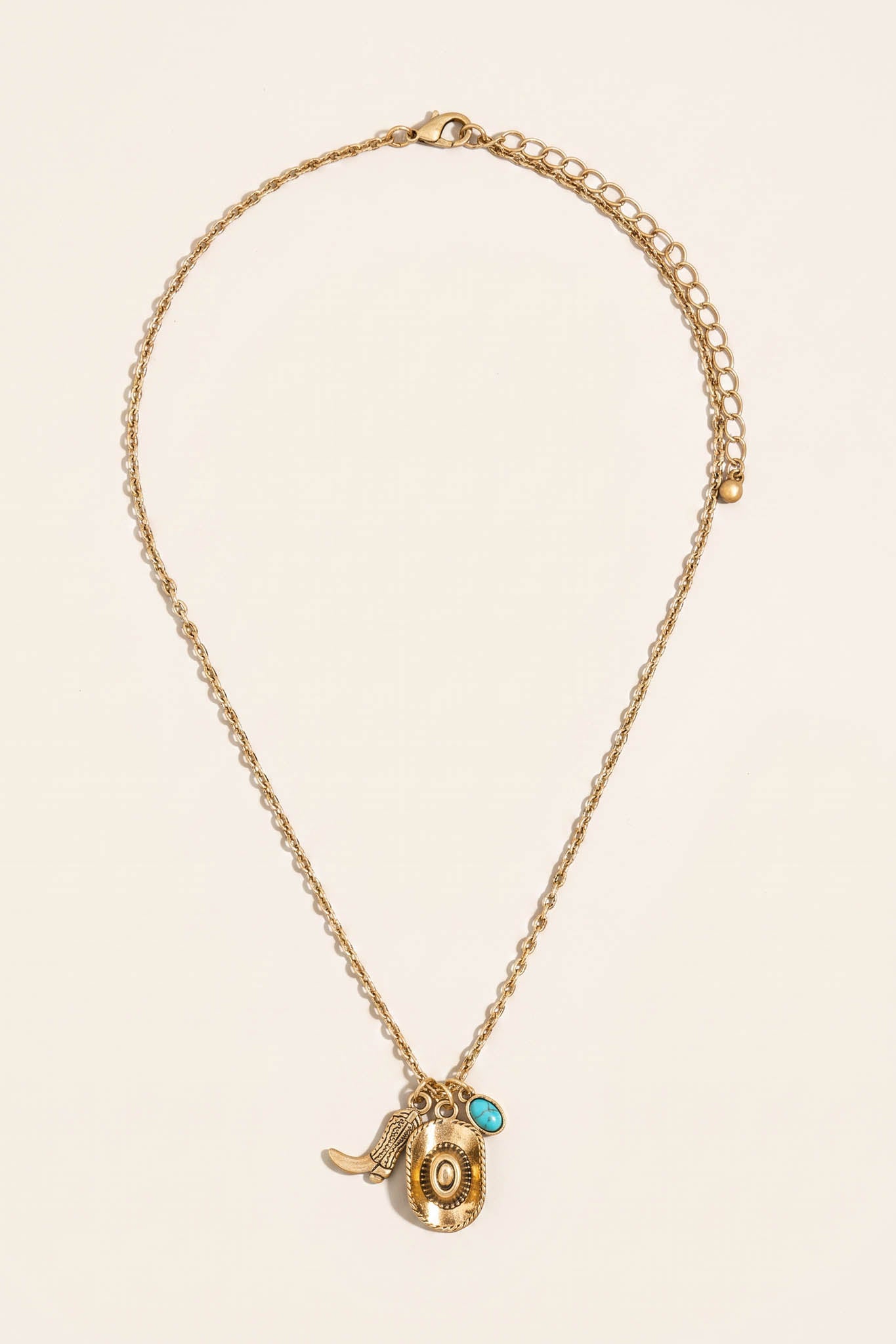 Saddlerock Cowboy Hat and Boot Charm Necklace - ShopPromesa