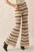 Cali Vibes Striped Crochet Knit Sweater Pants
