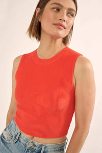 Shaper Fit Crewneck Rib-Knit Tank Top - ShopPromesa