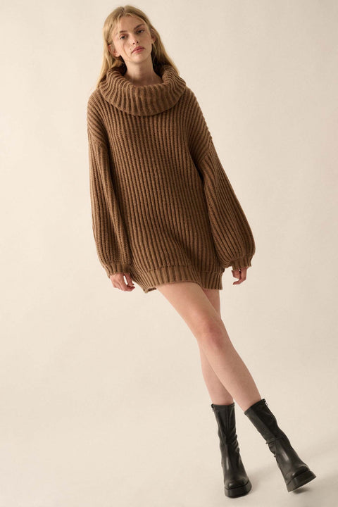 Cozy Up Chunky Knit Oversize Turtleneck Sweater - ShopPromesa