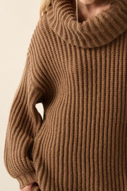 Cozy Up Chunky Knit Oversize Turtleneck Sweater - ShopPromesa