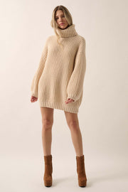 Cozy Up Chunky Knit Oversize Turtleneck Sweater - ShopPromesa