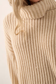 Cozy Up Chunky Knit Oversize Turtleneck Sweater - ShopPromesa