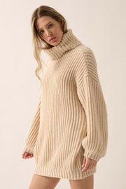 Cozy Up Chunky Knit Oversize Turtleneck Sweater - ShopPromesa