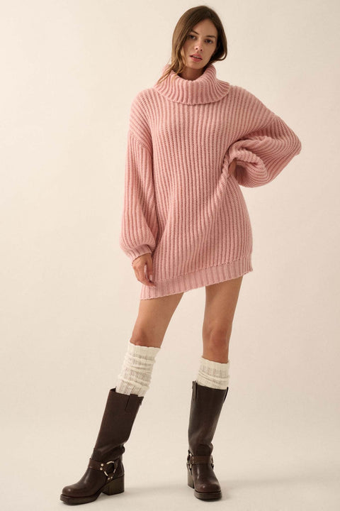 Cozy Up Chunky Knit Oversize Turtleneck Sweater - ShopPromesa