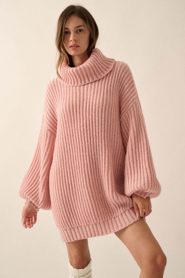 Cozy Up Chunky Knit Oversize Turtleneck Sweater - ShopPromesa