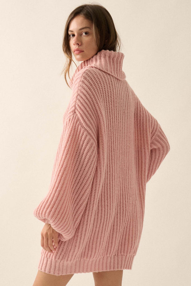 Cozy Up Chunky Knit Oversize Turtleneck Sweater - ShopPromesa