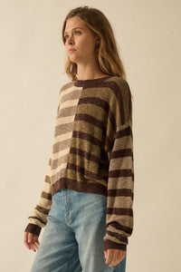 Double Feature Colorblock Striped Knit Sweater - ShopPromesa