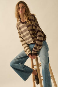 Double Feature Colorblock Striped Knit Sweater - ShopPromesa