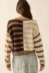 Two Faced Colorblock Striped Knit Sweater - ShopPromesa