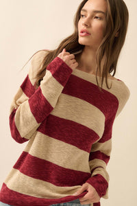 Stripe Zone Striped Slub-Knit Sweater - ShopPromesa
