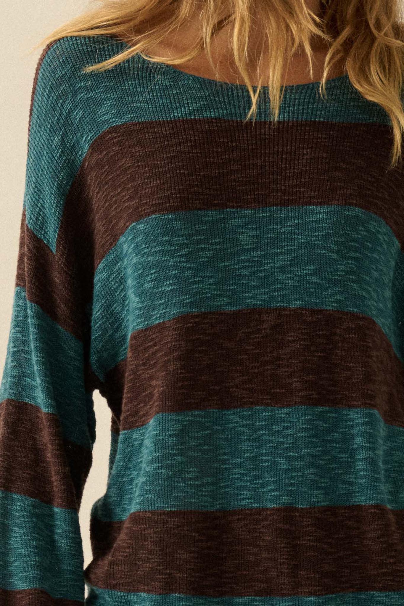 Stripe Zone Striped Slub-Knit Sweater - ShopPromesa