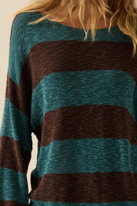 Stripe Zone Striped Slub-Knit Sweater - ShopPromesa