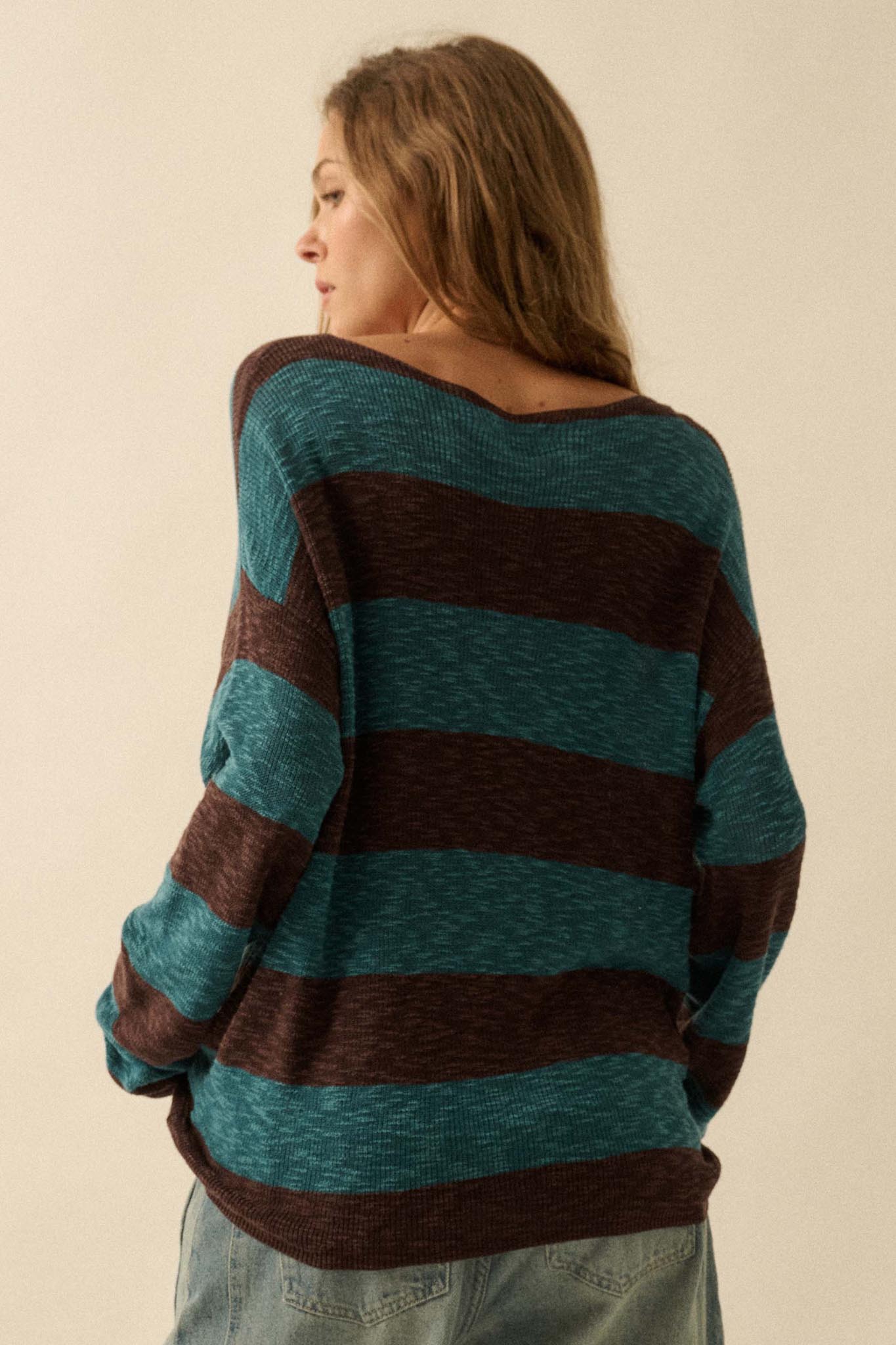 Stripe Zone Striped Slub-Knit Sweater - ShopPromesa