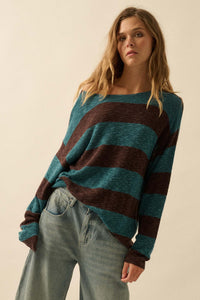 Stripe Zone Striped Slub-Knit Sweater - ShopPromesa
