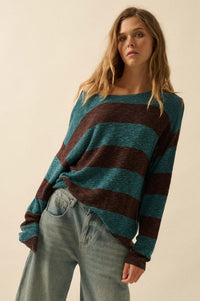 Stripe Zone Striped Slub-Knit Sweater - ShopPromesa