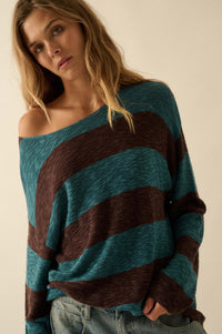 Stripe Zone Striped Slub-Knit Sweater - ShopPromesa
