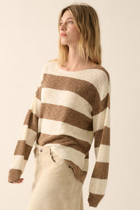 Stripe Zone Striped Slub-Knit Sweater - ShopPromesa
