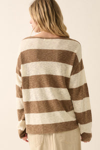 Stripe Zone Striped Slub-Knit Sweater - ShopPromesa