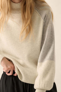 Find Your Truth Colorblock Mock-Neck Sweater - ShopPromesa