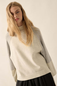 Find Your Truth Colorblock Mock-Neck Sweater - ShopPromesa