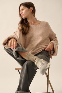 Good Life Exposed-Seam Rolled-Edge Sweater - ShopPromesa