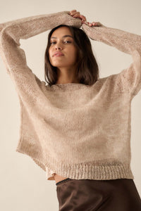 See It Through Layered Open-Knit Sheer Sweater - ShopPromesa