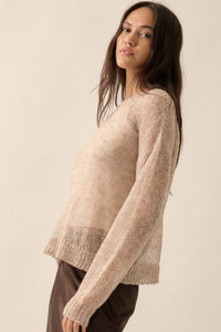 See It Through Layered Open-Knit Sheer Sweater - ShopPromesa