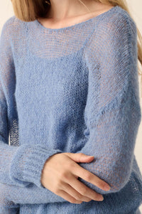 See It Through Layered Open-Knit Sheer Sweater - ShopPromesa