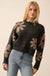 Fuzzy Flowers Floral Chenille Jacquard Sweater - ShopPromesa