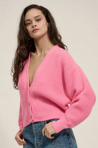 Stay Close Ribbed Knit Dolman Cardigan Sweater - ShopPromesa