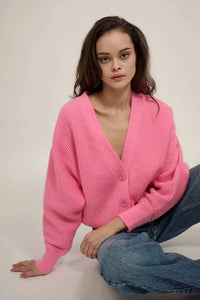 Stay Close Ribbed Knit Dolman Cardigan Sweater - ShopPromesa