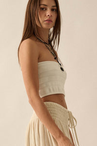 Totally Tubular Ribbed Knit Tube Top - ShopPromesa