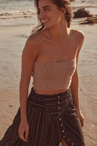 Totally Tubular Ribbed Knit Tube Top - ShopPromesa