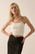 Shaper Fit Cropped Rib-Knit Contrast Cami Top - ShopPromesa