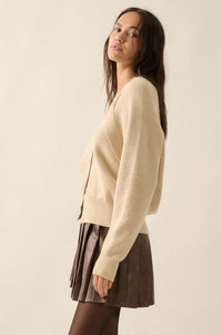 Shrug It Off Layered-Look Rib-Knit Cardigan Sweater - ShopPromesa