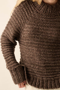 Get Comfy Chunky Horizontal Rib-Knit Sweater - ShopPromesa