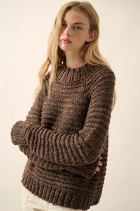 Get Comfy Chunky Horizontal Rib-Knit Sweater - ShopPromesa